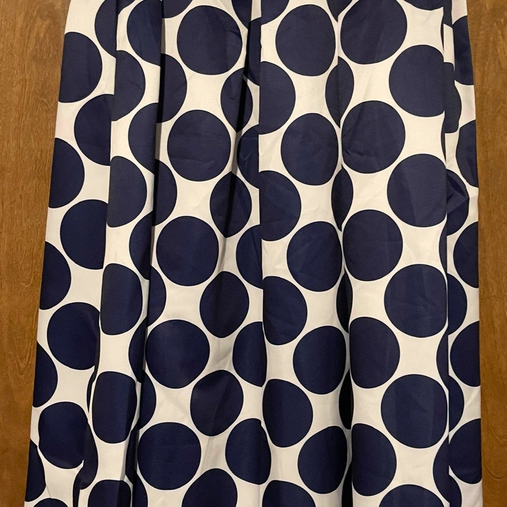 Choies Blue and White Polka Dot Maxi Skirt